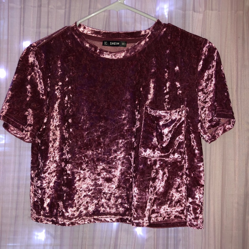 Velvet crop top